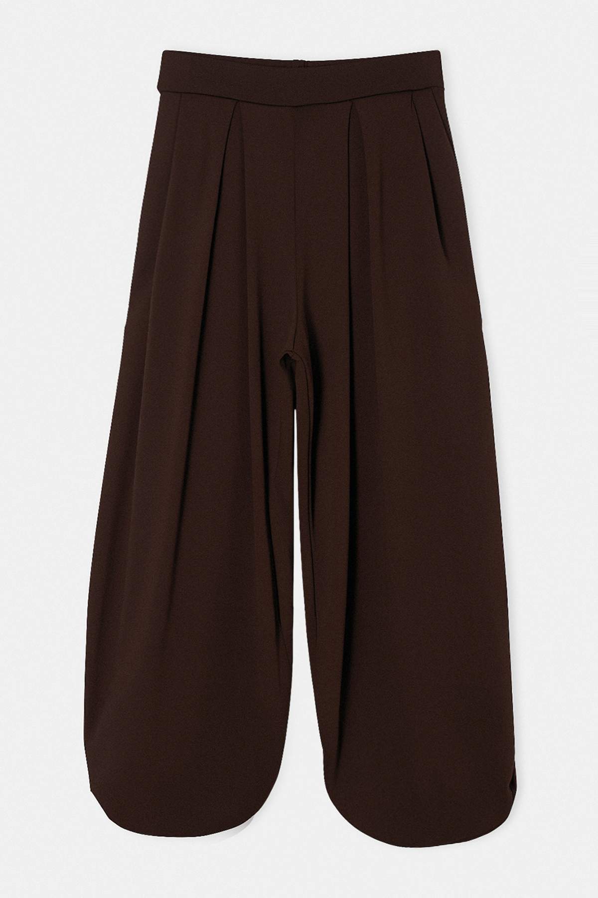 Drop by Trendyolmilla Kahverengi Pileli Şalvar Pantolon TDRSS26PL00030