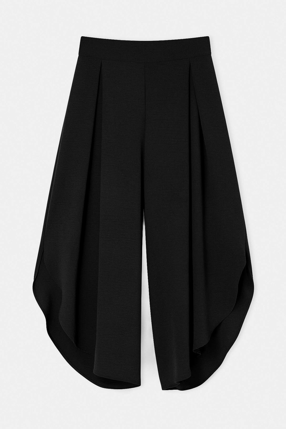 Drop by Trendyolmilla Siyah Pileli Rahat Kalıp Pantolon TDRSS26PL00027