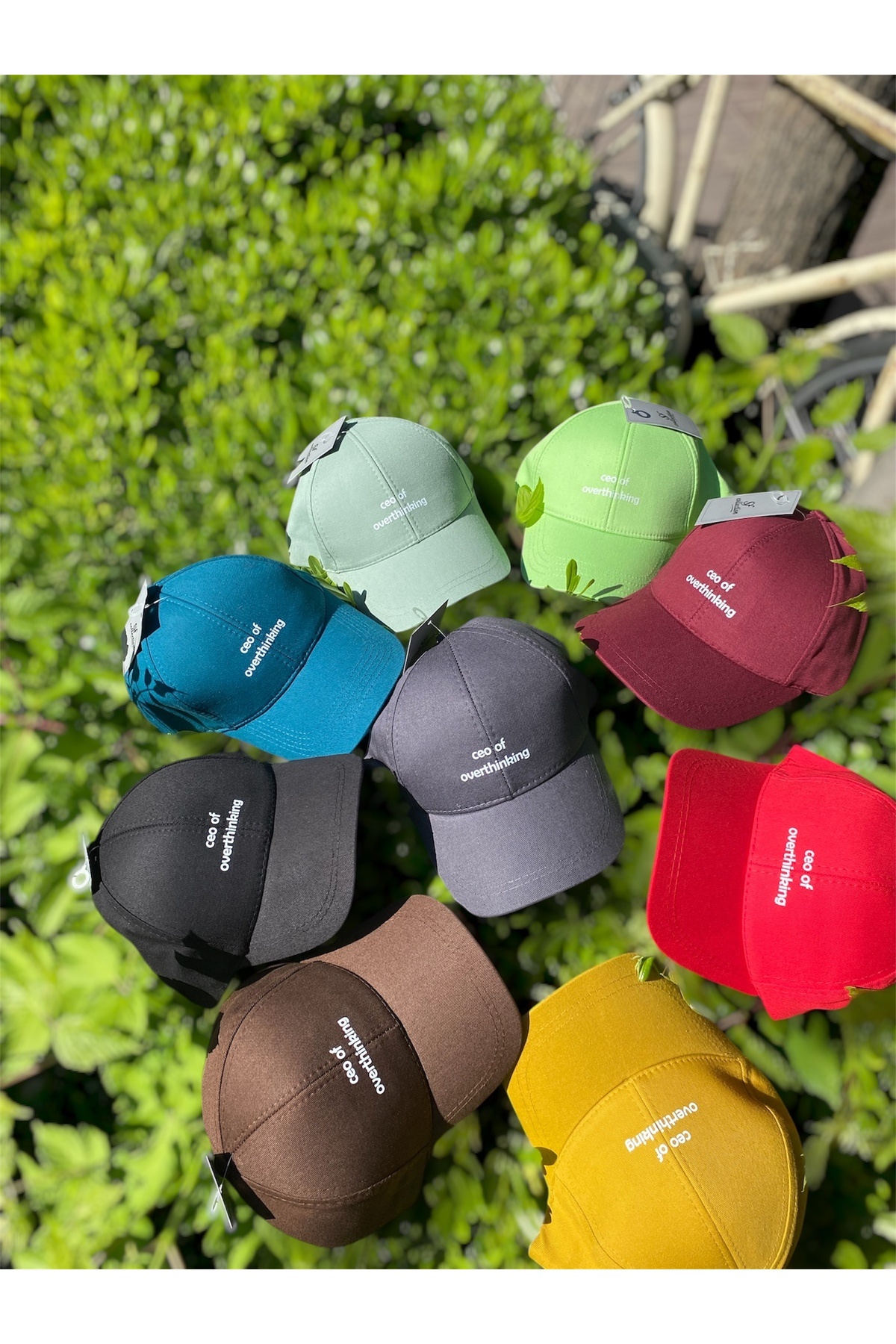 sf collection Unisex Ceo Of Overthinking Baskılı Spor Şapka, Ayarlanabilir Pamuklu Cap Günlük Kombin Şapkası görsel 6