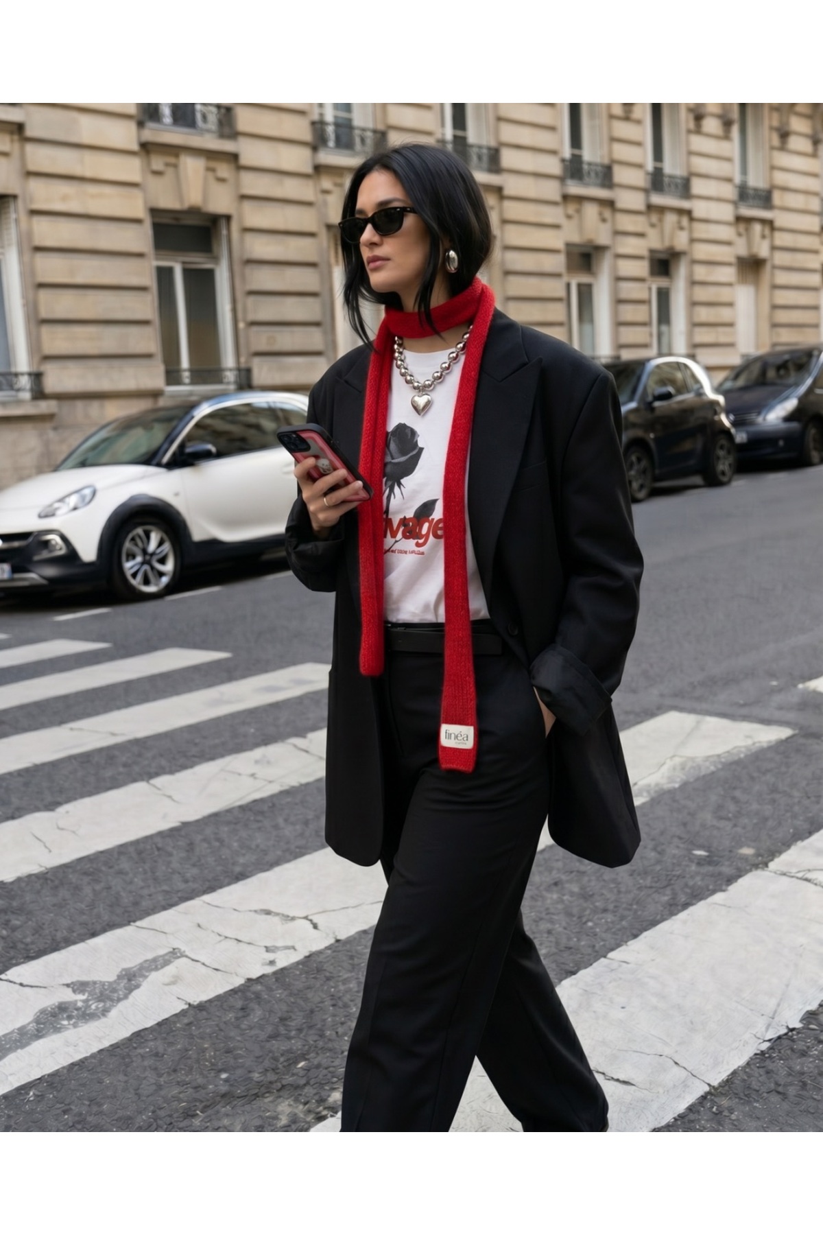 finea studio Finea Skinny Scarf Yün Atkı görsel 2