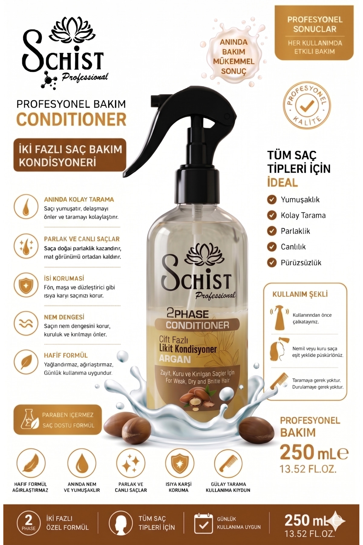 Shist Professional Argan Yağlı Saç Bakım Sütü 250 ml — elc900