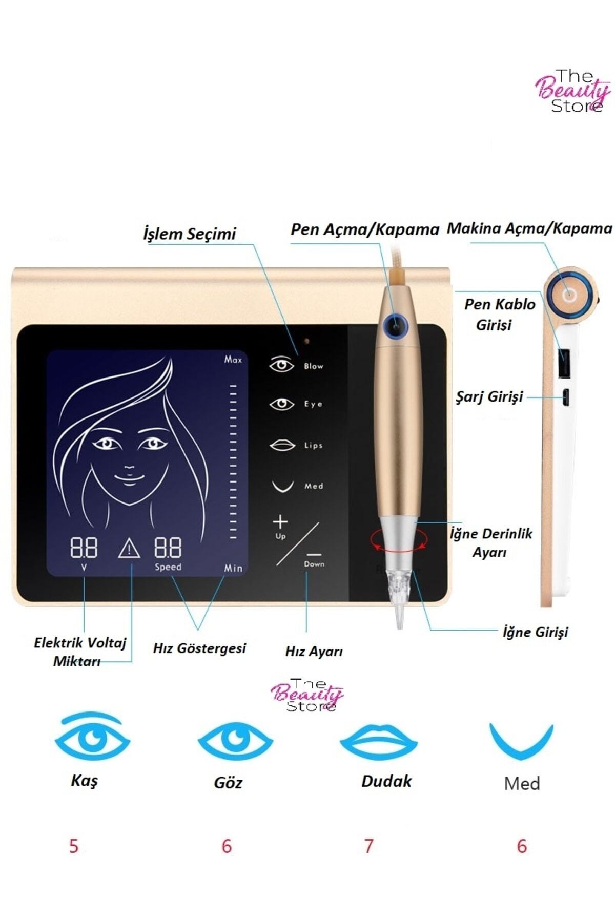 Profesyonel Kalıcı Makyaj Makinası Bb Glow Eyeliner Kıl Tekniği Saç Simulasyon Cihazı — ch22 — تصویر 5 از 8