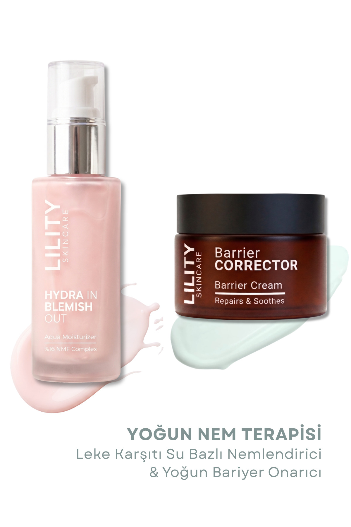 Lility Care Leke Karşıtı Su Bazlı Nemlendirici & Yoğun Bariyer Onarıcı Set — LU013