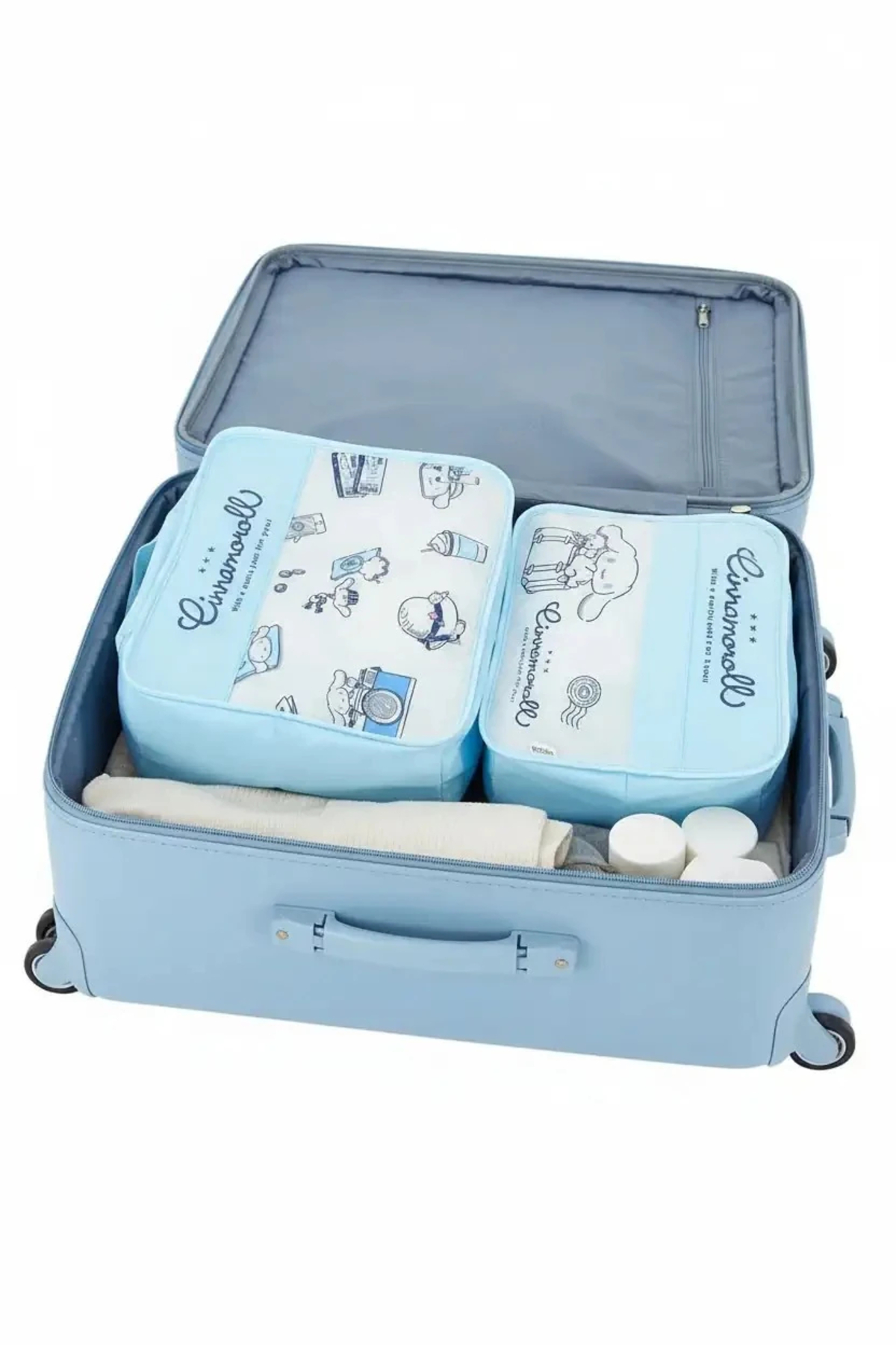 Miniso Sanrio Lisanslı Cinnamoroll Seyahat Çantası Seti 2 Adet