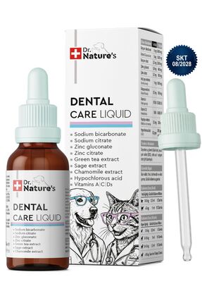 Dr. Nature's Kedi ve Köpek Diş Temizleme Damlası 50 ml – Ağız Kokusu ve Denta...