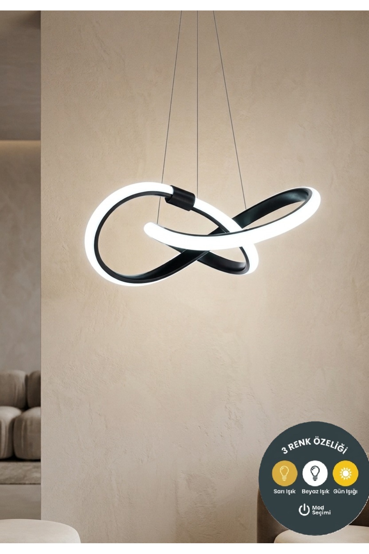 Snow Flower Black 3 Color Modern Led Living Room Kitchen Room Hallway Led Chandelier