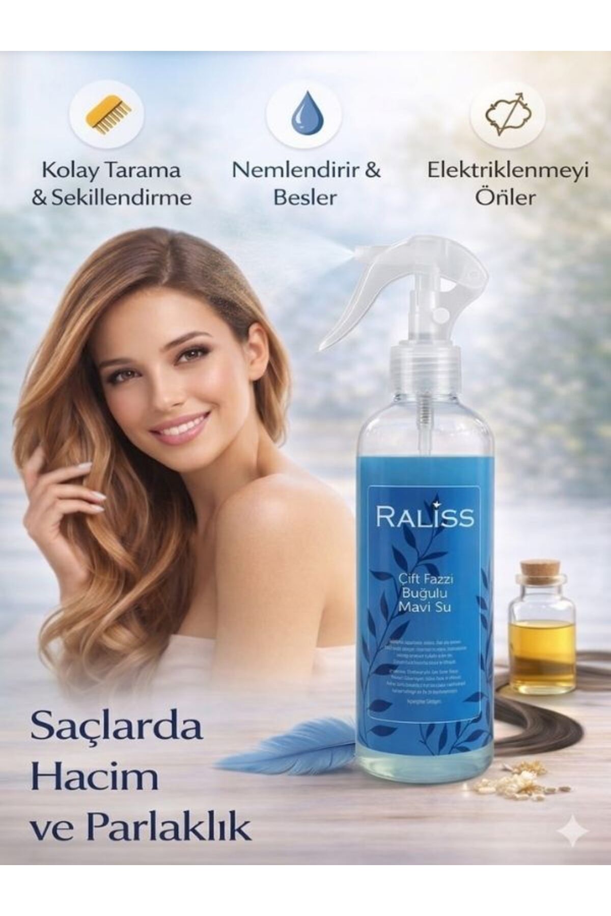 Çift Fazlı Mavi Fön Suyu 320 ml — RLS 2FAZ — تصویر 2 از 4