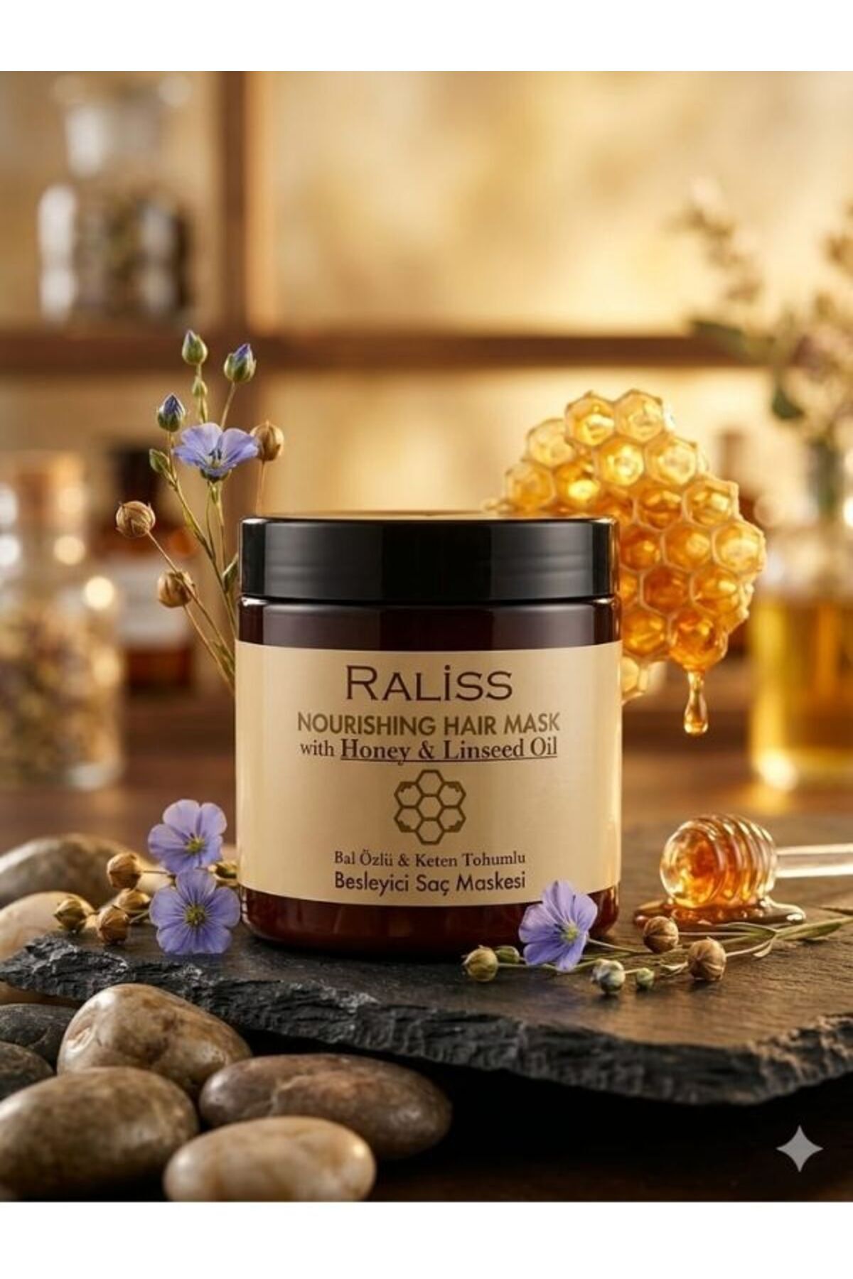 Bal Özlü Ve Keten Tohumlu Besleyici Maske 500 ML — 10619 — تصویر 4 از 4
