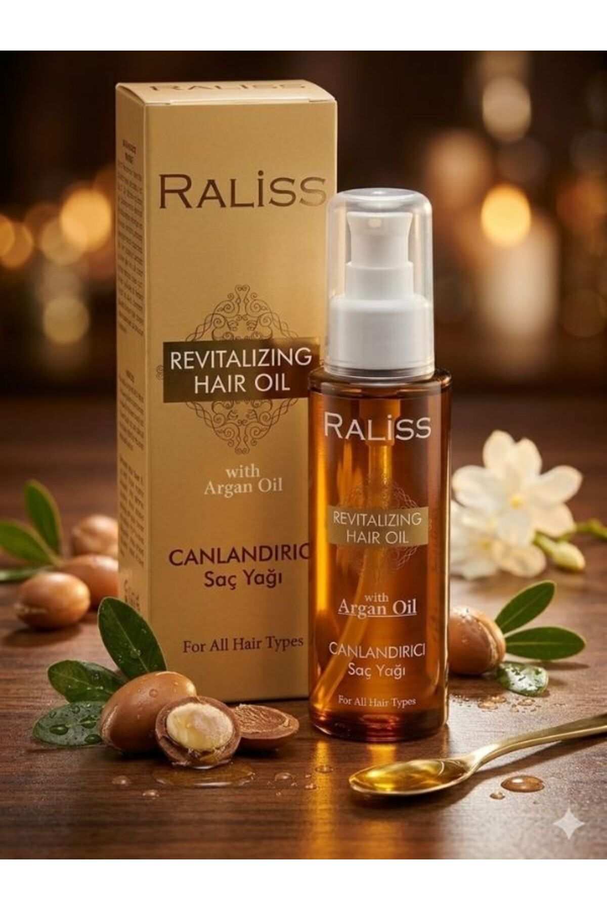 Revıtalızıng Haır Oıl Argan Yağlı Canlandırıcı Saç Yağı — RLS.ARG2 — تصویر 3 از 4