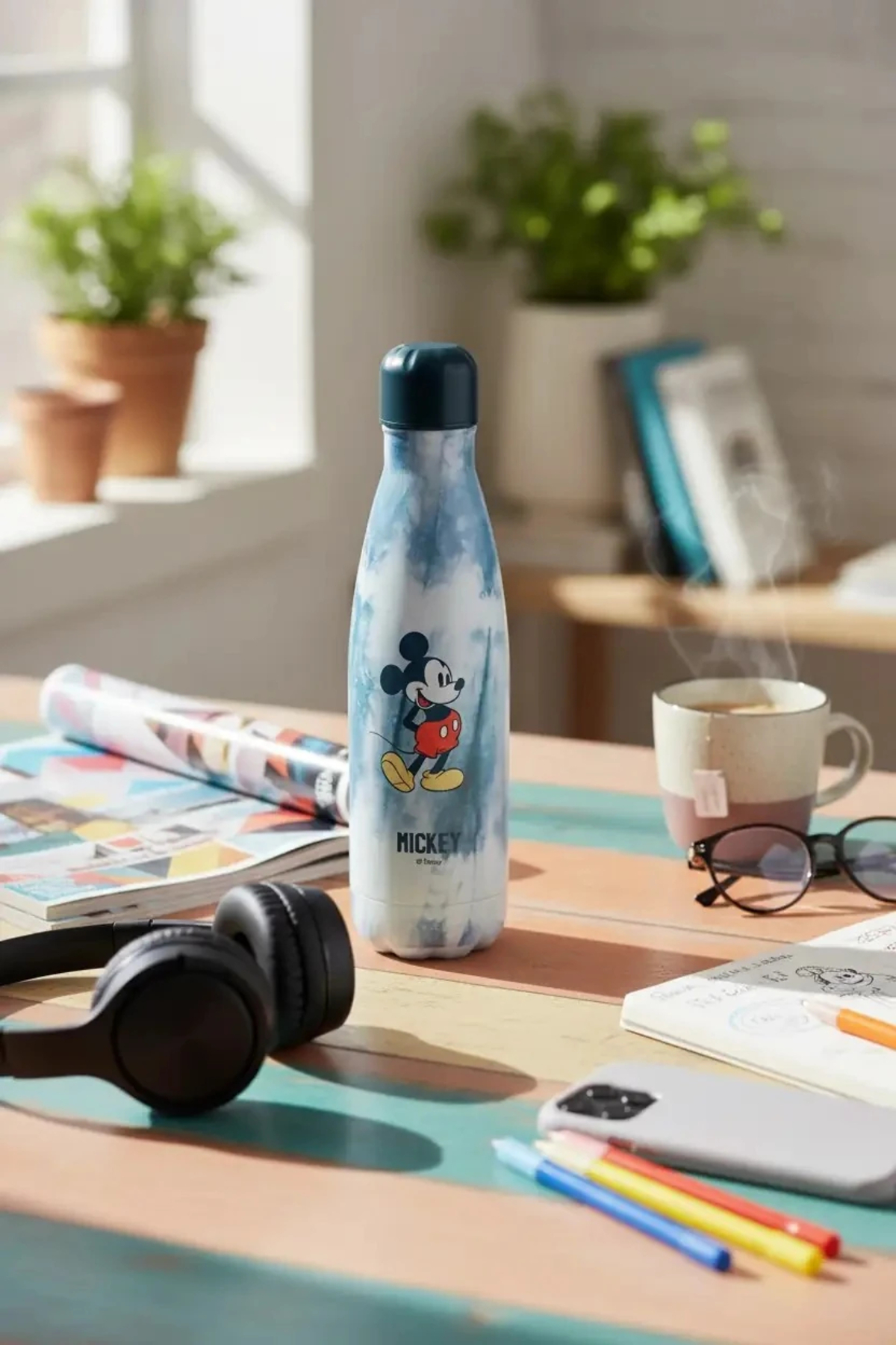 Miniso Mickey Mouse Lisanslı Batik Desenli Termos Şişe - 500 ml