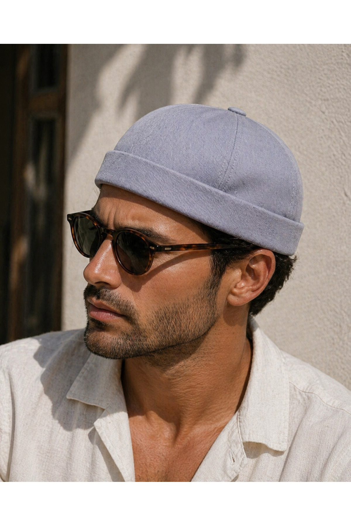 Hat Baseball Cap Flat Hat Unisex Docker Model Back Adjustable Velcro