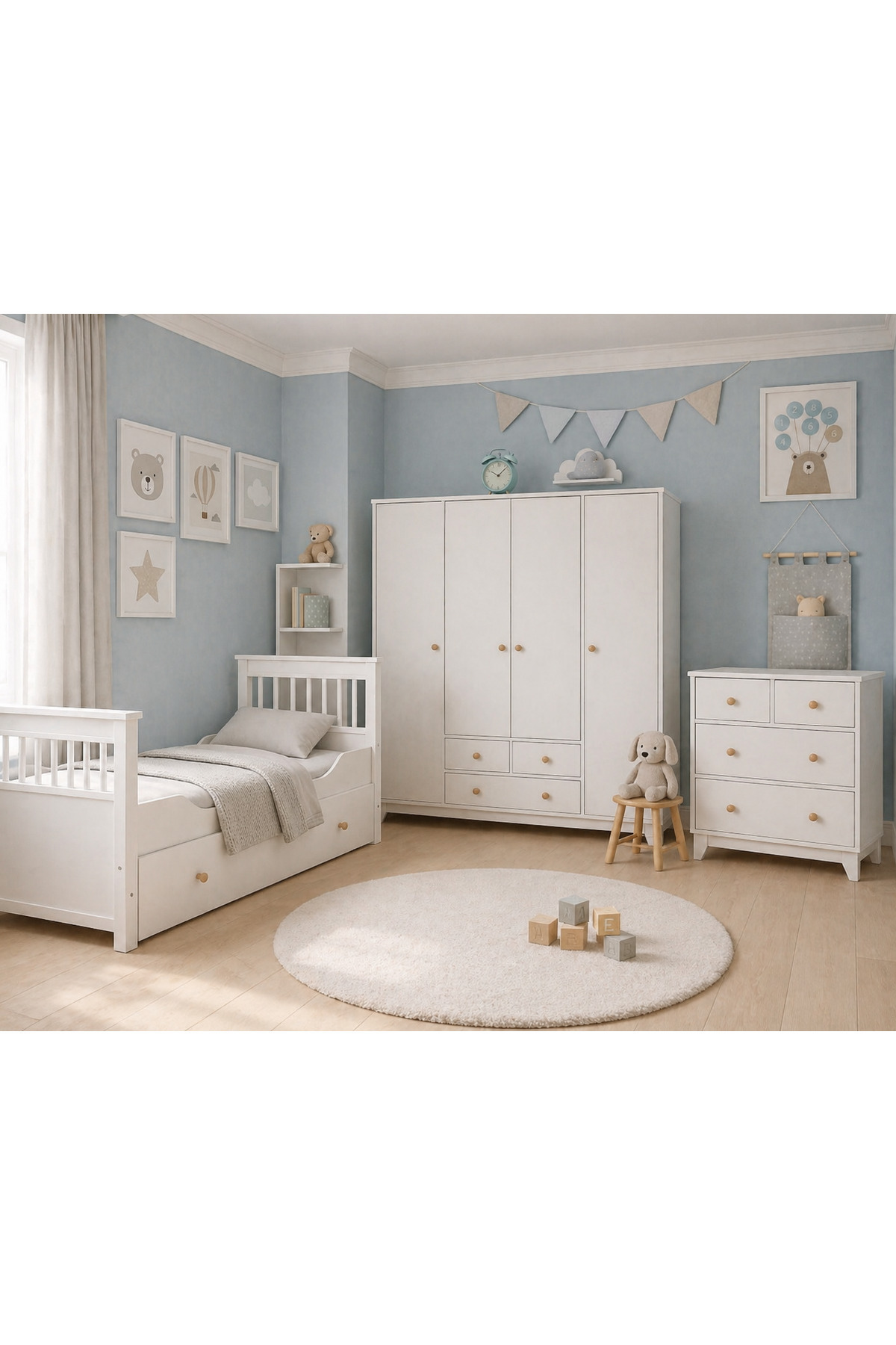 ベビー用家具 ccjkg Koza %100 MDF Bonnie Mega Mini Beyaz Bebek Odası - Fiyatı, Yorumları