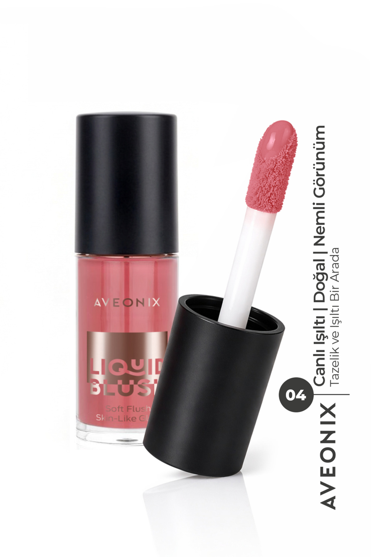 AVEONIX 3 in 1 Glow Tint 04 Çok Amaçlı Likit Yoğun Pigmentli Parlaklık Veren Allık Ruj Göz Farı - Fiyatı, Yorumları