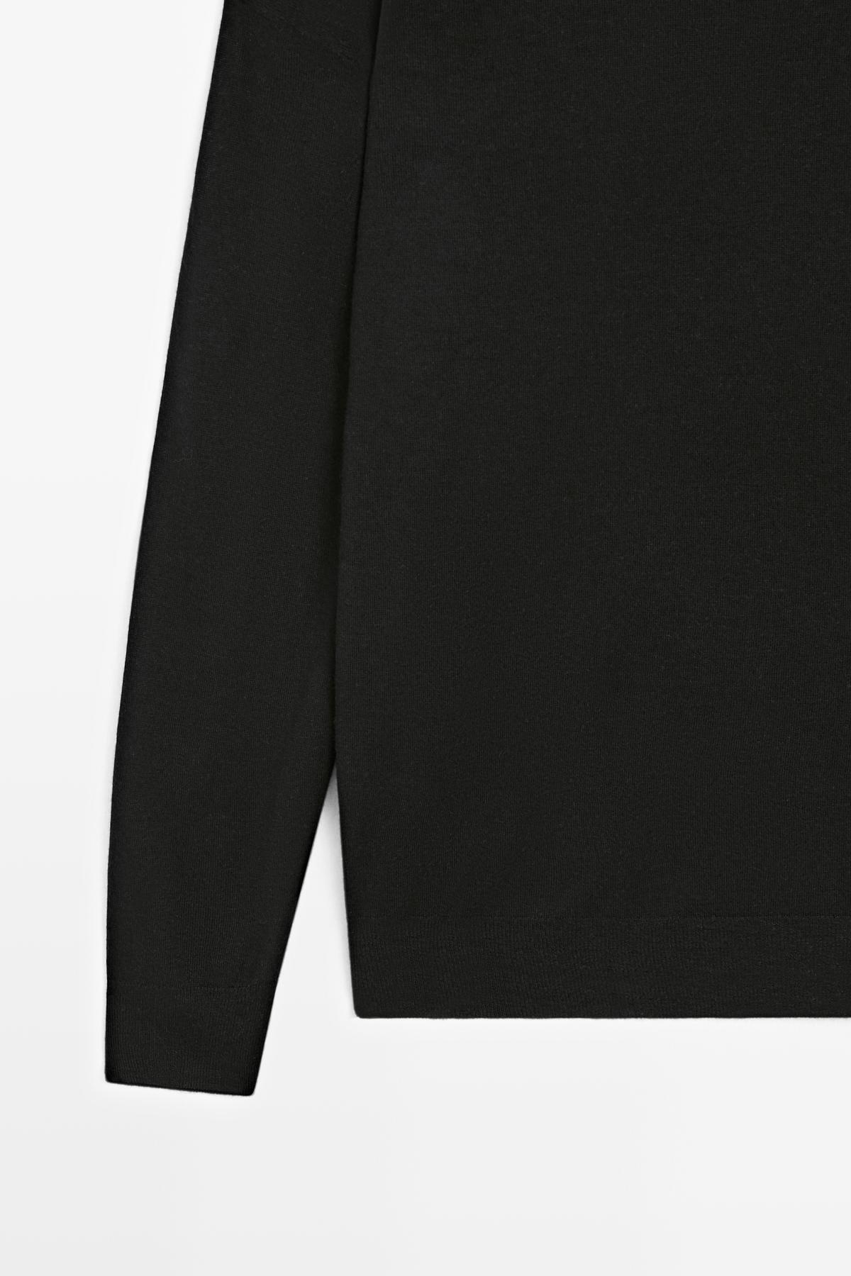 Massimo Dutti  Oversize yün karışımlı triko kazak - Görsel 6