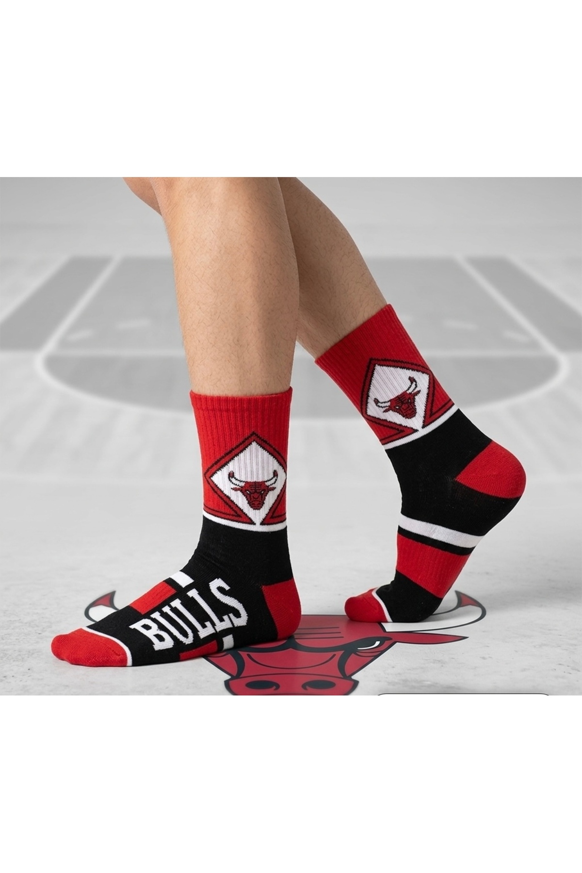 Basketball Patterned Colorful Unisex Socket Socks