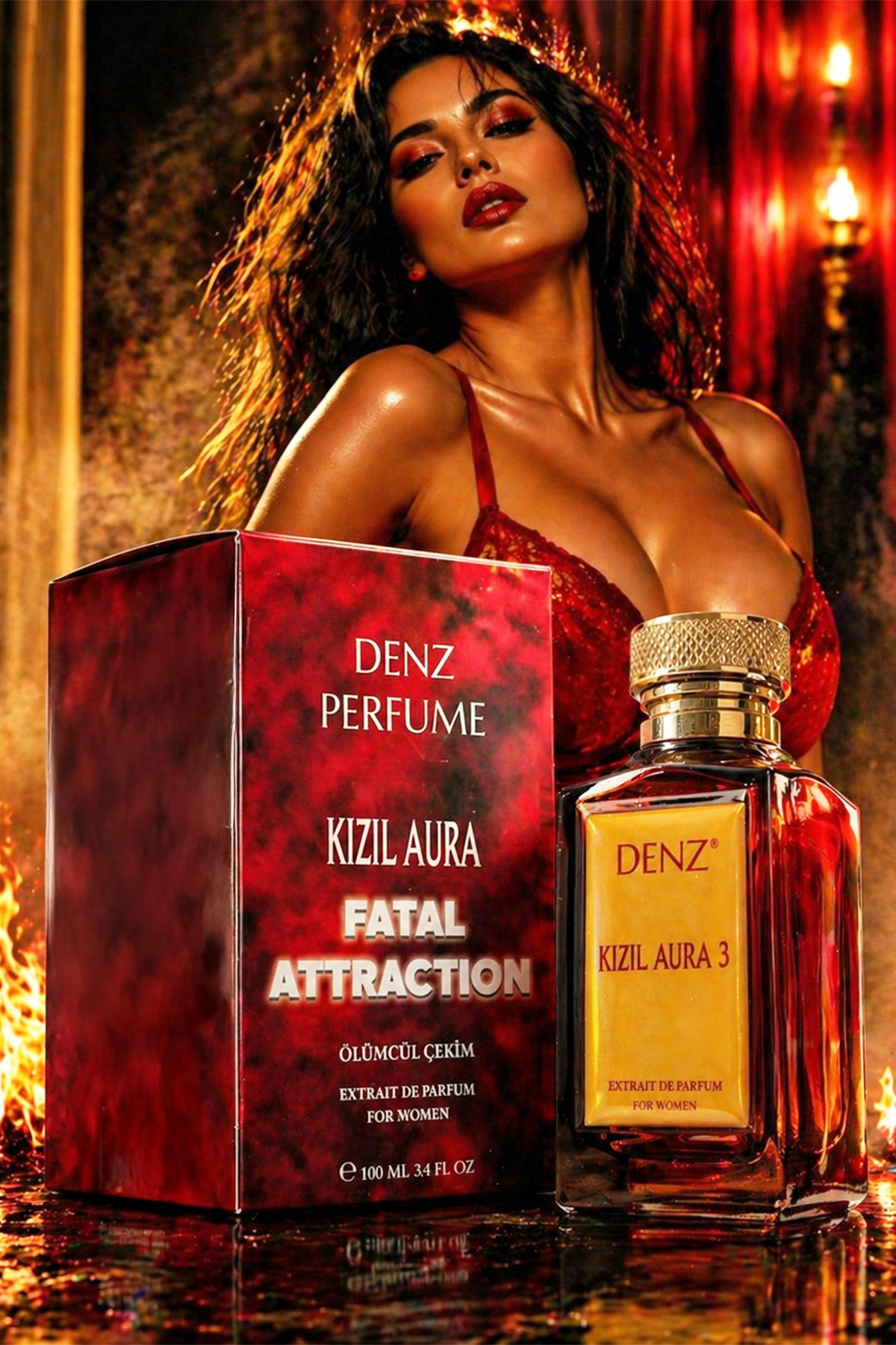 Denz Perfume KIZIL AURA 3 FATAL ATTRACTİON KADIN PARFÜM BAŞTAN ÇIKARICILIĞIN SIVI FORMU %40 ESANS EXTRAİT KALİTE - Fiyatı, Yorumları