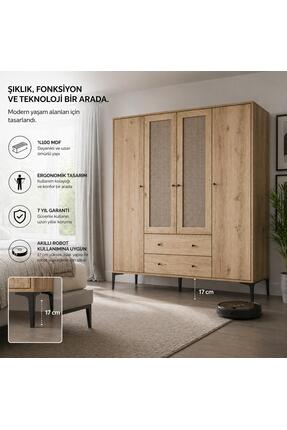 VENATTO Trio 4 Kapılı Dolap (%100MDF)