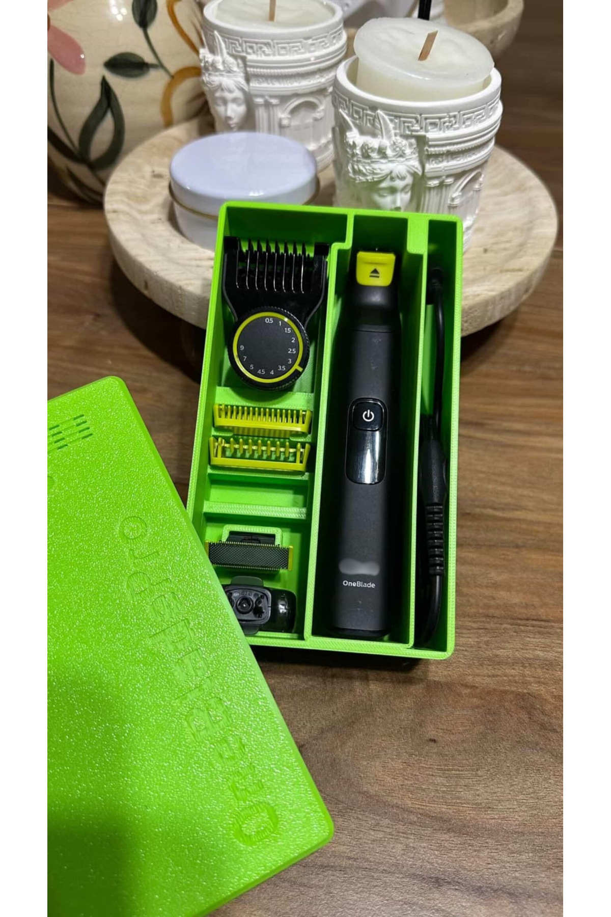 Zaru Concept Yeşil - OneBlade Pro 360 QP6542/15 Uyumlu Seyahat