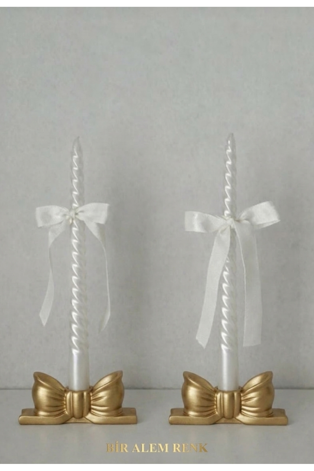 2-Piece Set Concrete Fyonk Candle Holder Set - Handmade Decorative Gift