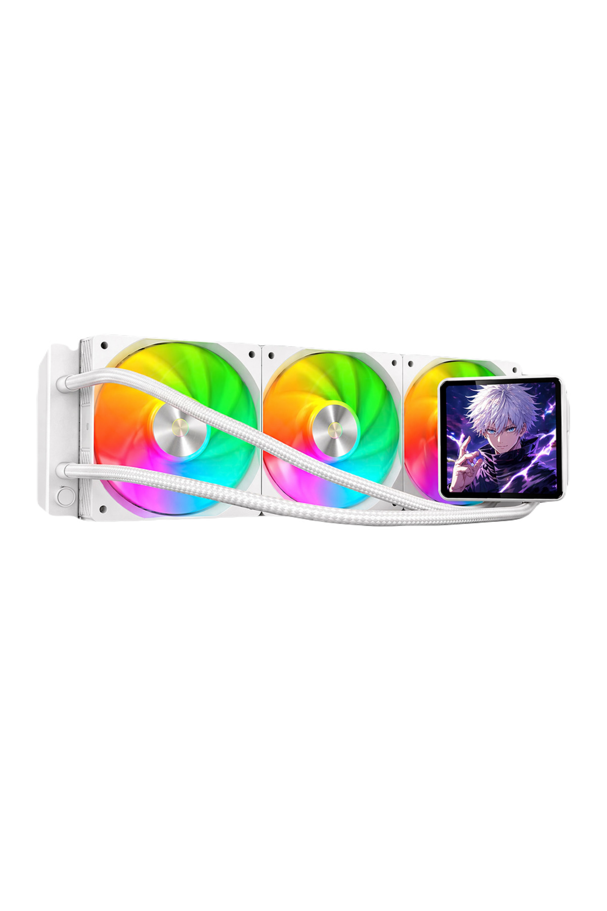 GAMETECH VISION 360MM ARGB FANLI LCD EKRANLI SIVI SOĞUTMA SİSTEMİ BEYAZ