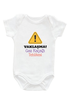 Kivvy Yaklaşma Yazılı %100 Pamuk Unisex Çıtçıtlı Bebek Body
