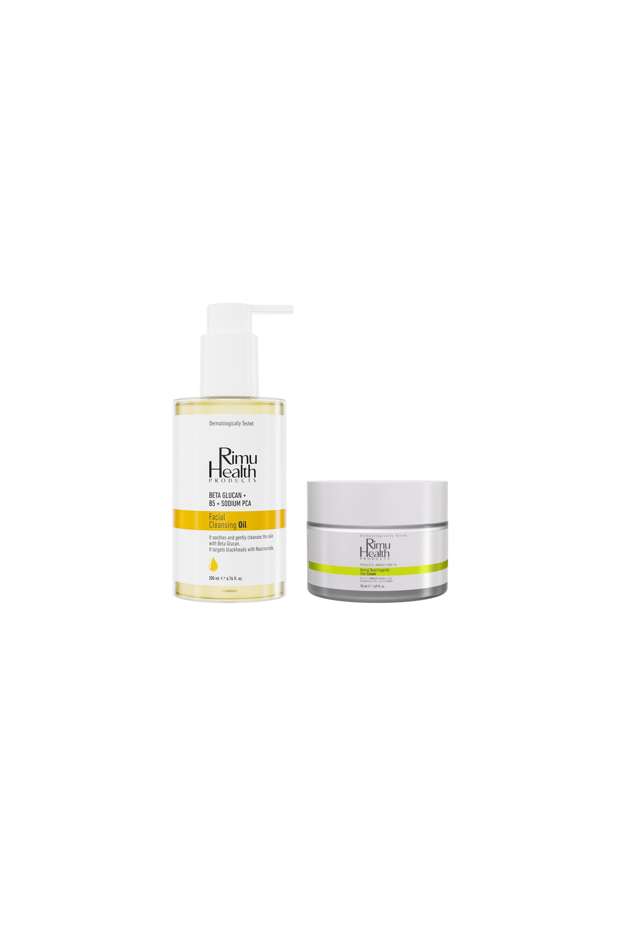 Rimu Health Products Yaşlanma Karşıtı Retinal Krem + Temizleme Yağı — RET+YAĞ