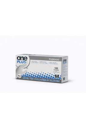 One Plus1 Nitril Pudrasız M Beden Muayene Eldiveni 100'lü (2 Paket)