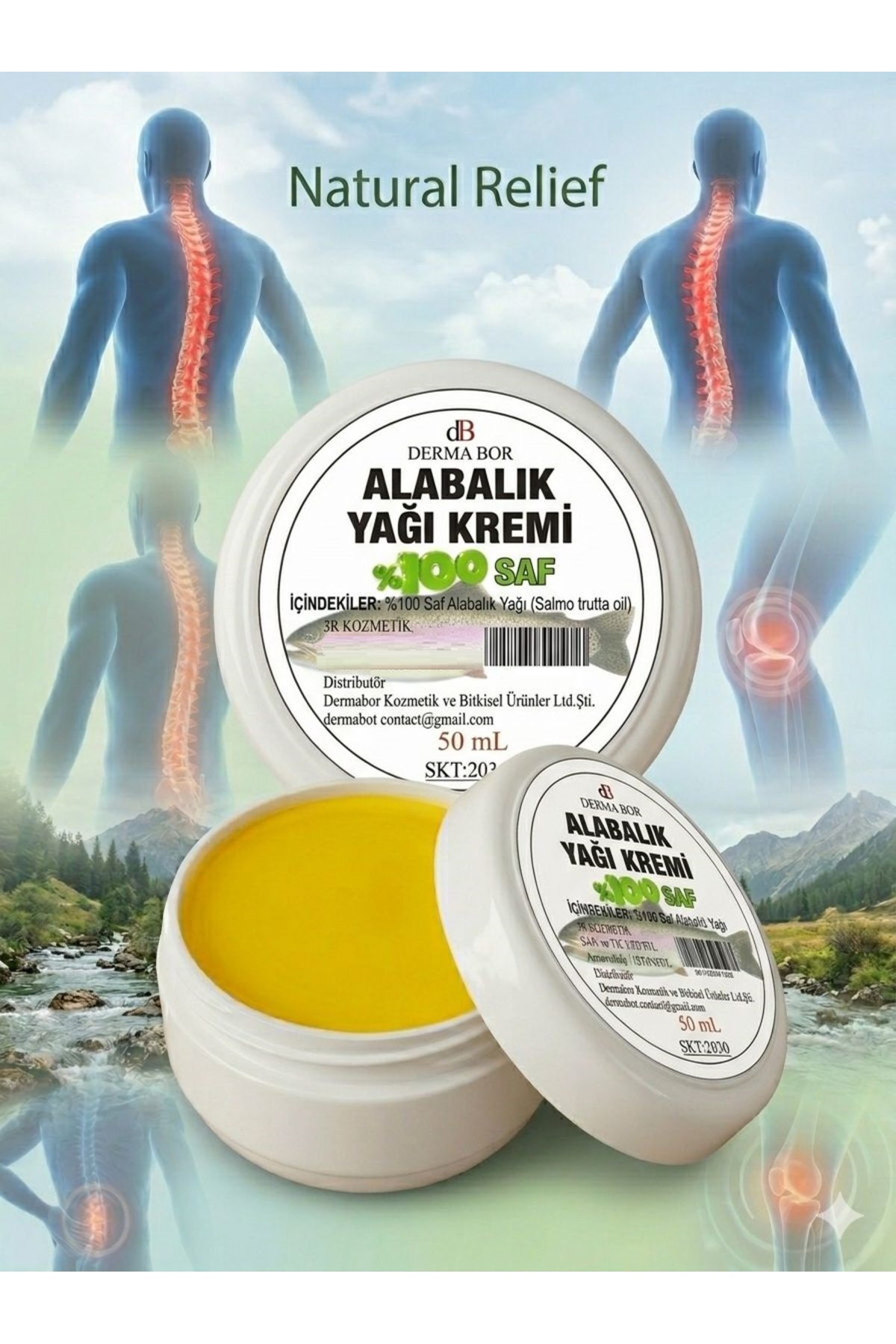 Dermabor Alabalık Yağı Kremi Benekli Saf Katkısız Alabalık Kremi 50mL Balık Yağı Kremi — alabalık kremii1