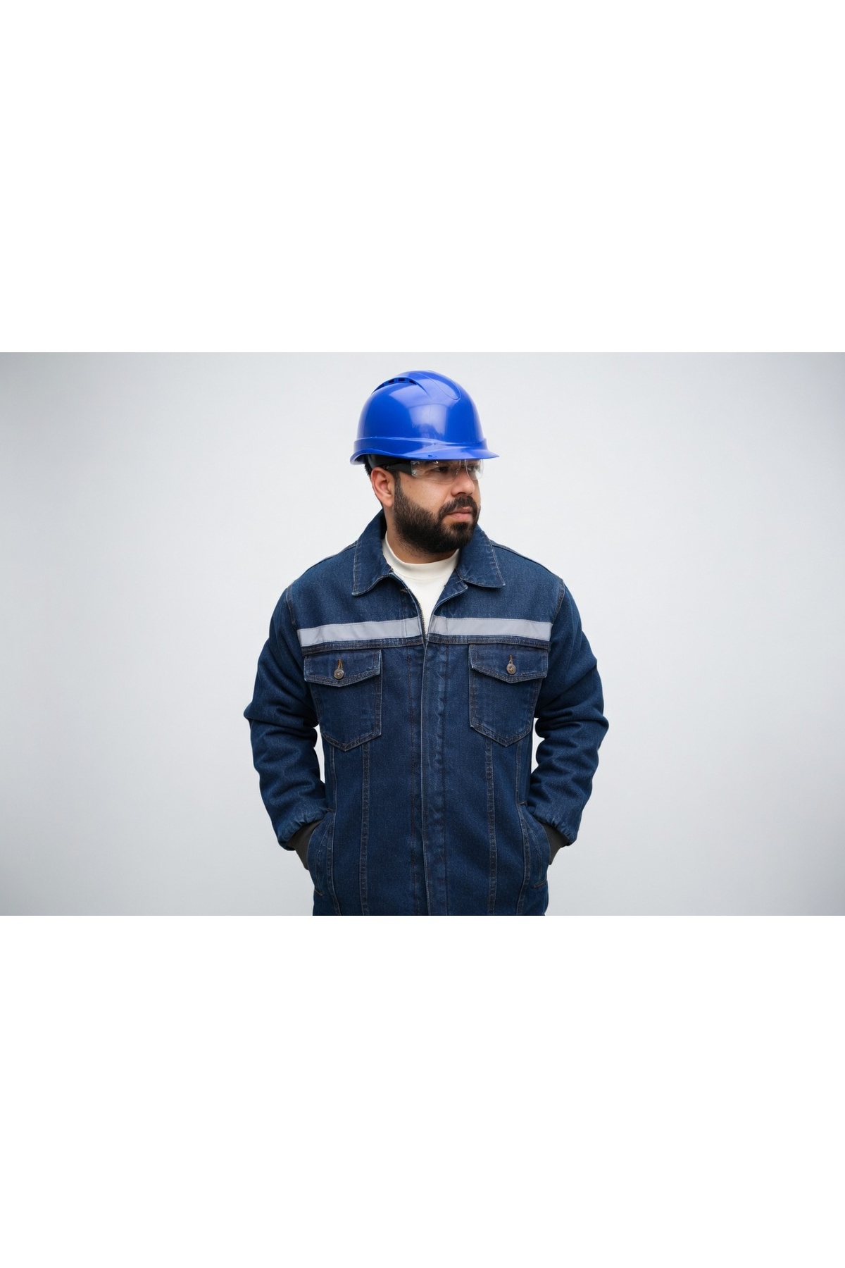 WORKSTRONG MAVİ KOT YELEK Mavi · Fotoğraf 3