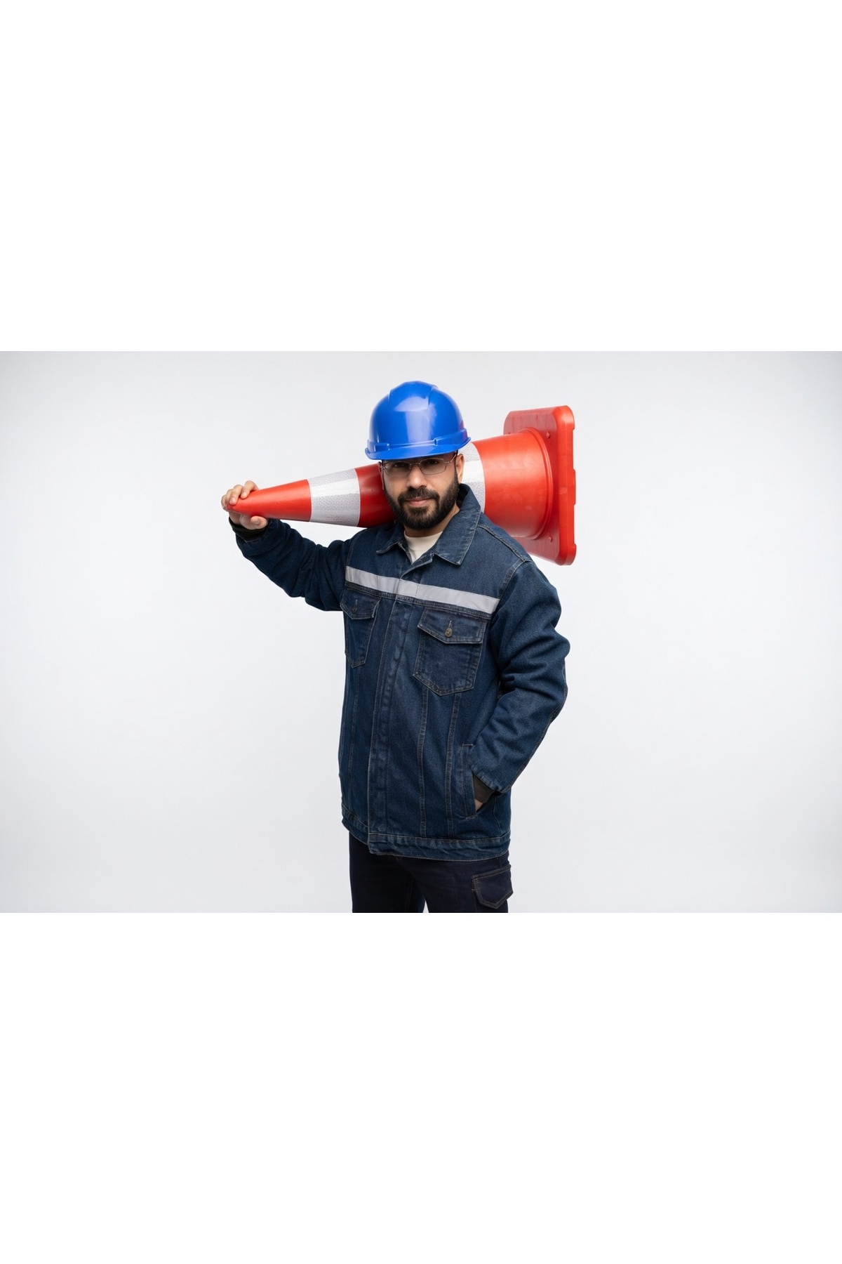 WORKSTRONG MAVİ KOT YELEK Mavi · Fotoğraf 2