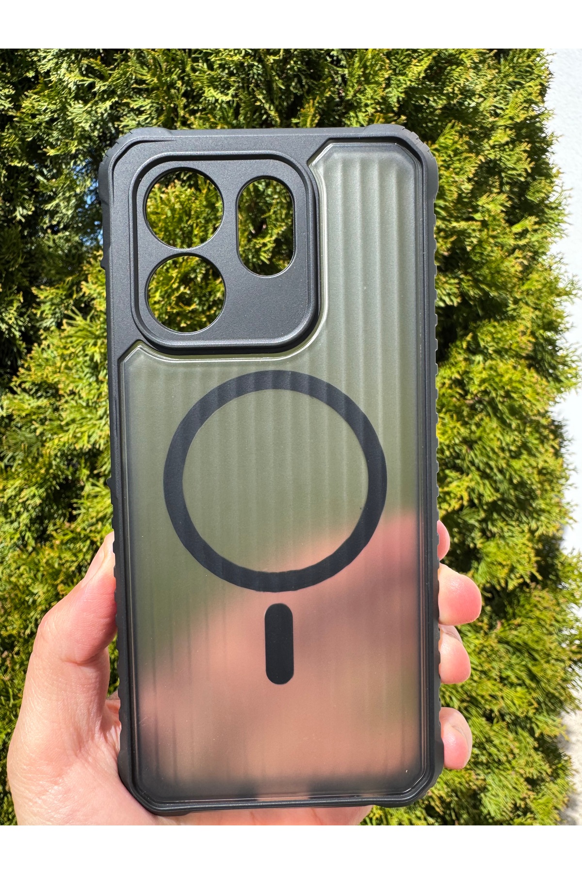 iNfinix Smart 9 Uyumlu Kılıf Magsafe Kamera Korumalı Antishock Darbelere Dayanıklı Tank Kapak