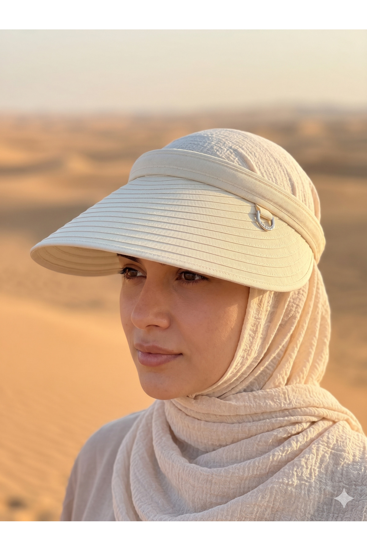 100% Polyester Luxury Crown Visor Hat for Women (57-58cm)