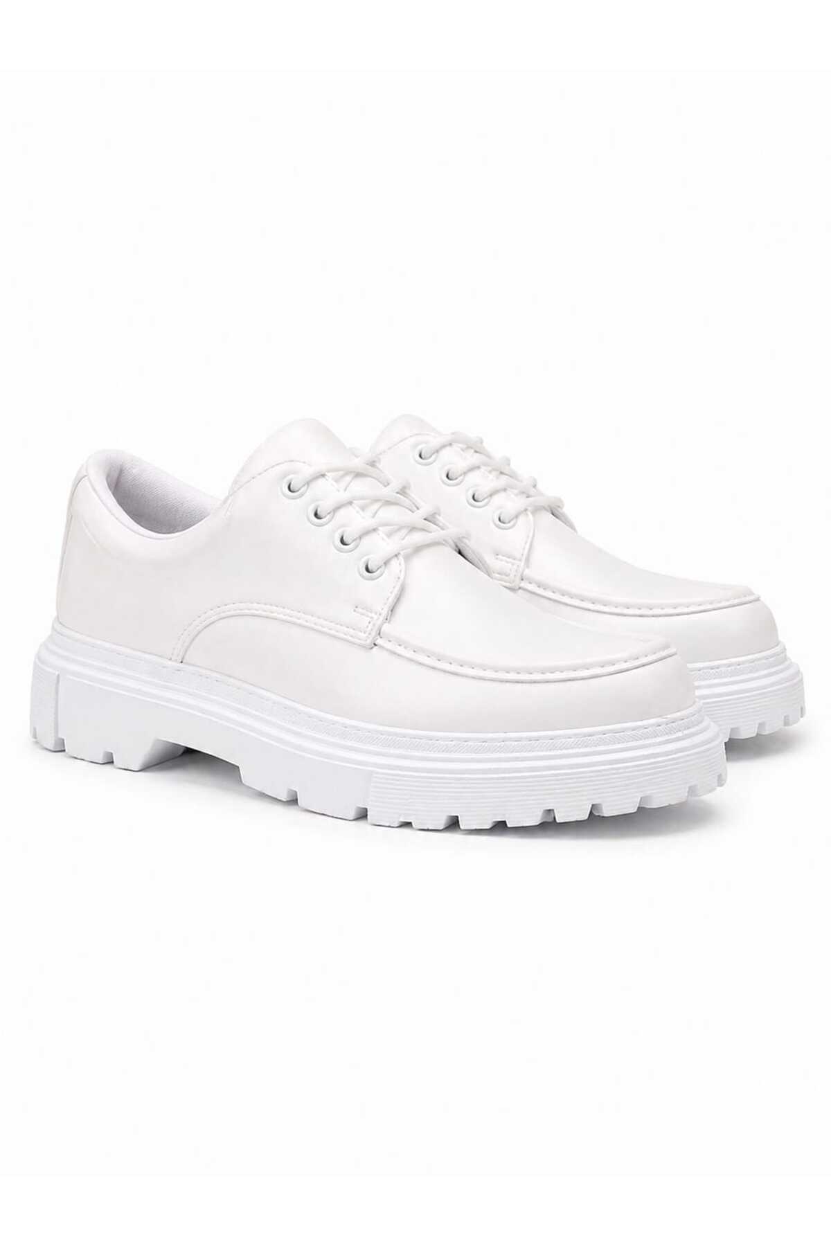 YG-X10 MEN's Casual Lace-Up Skin Classic Shoes CBT-White