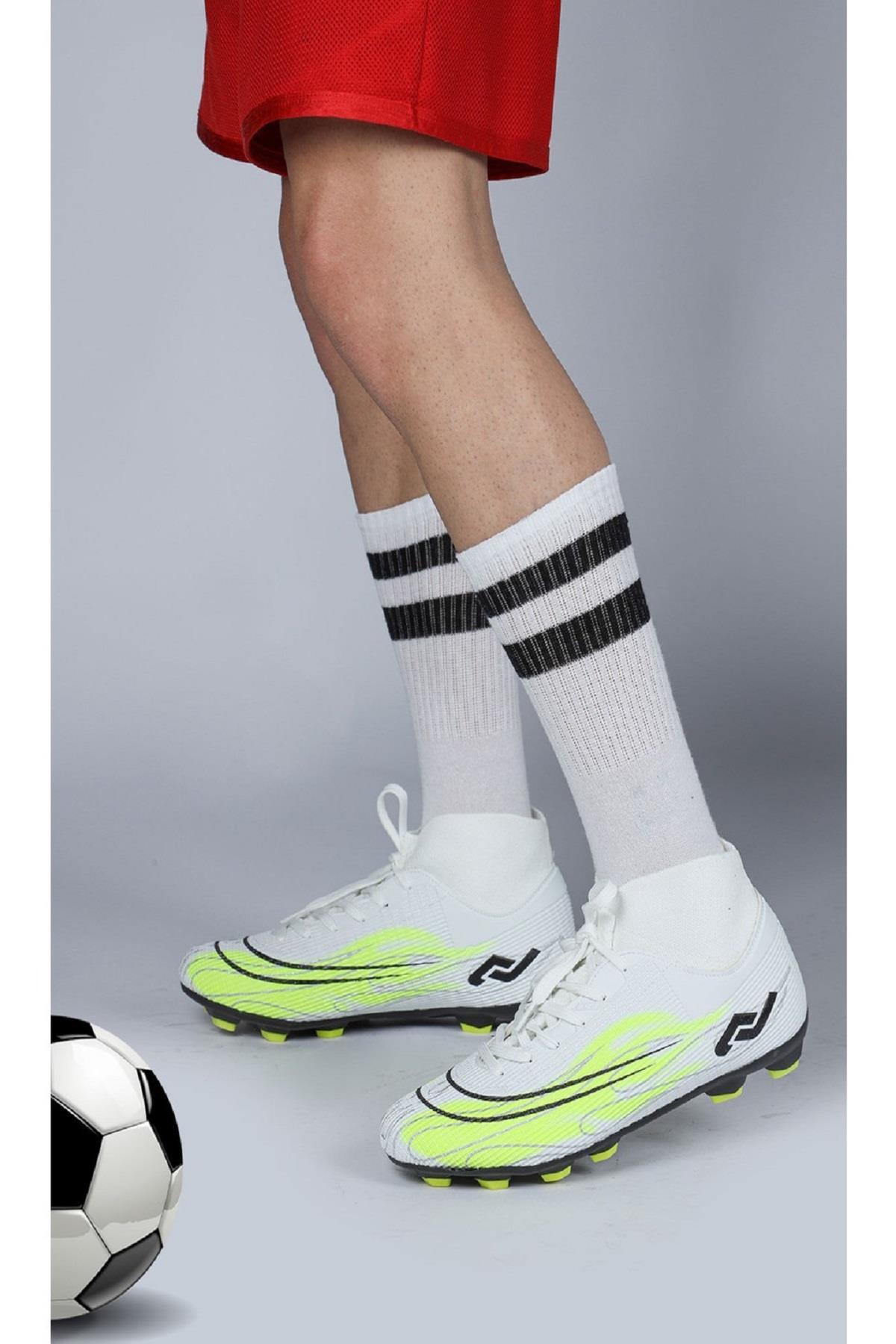 Jump Orthopedix Futbol Boğazlı Çoraplı Bilekli Krampon Spor Ayakkabısı 29676 görsel 2