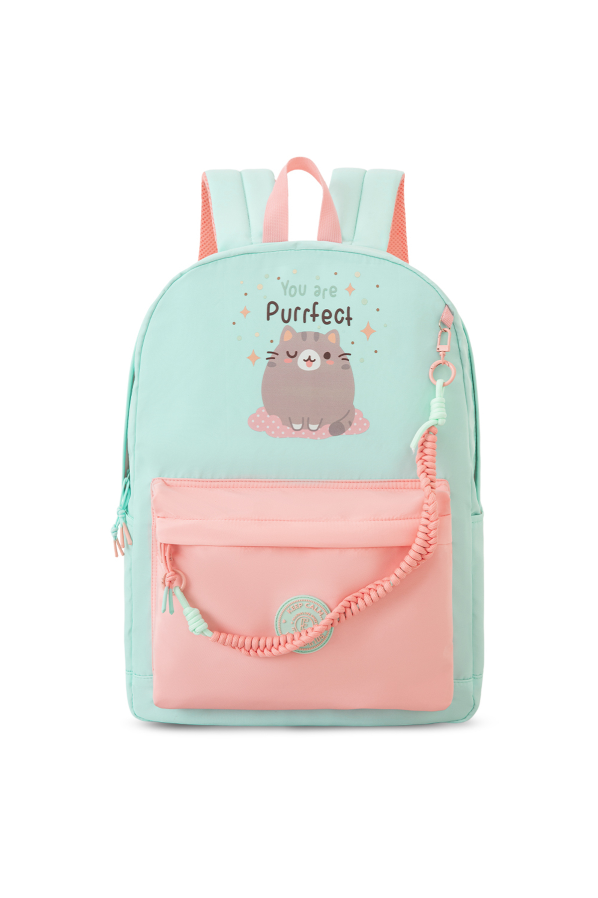 Eazy Kids 16.5” School Backpack with Laptop Compartment – Lightweight Design, Purrfect Dreams