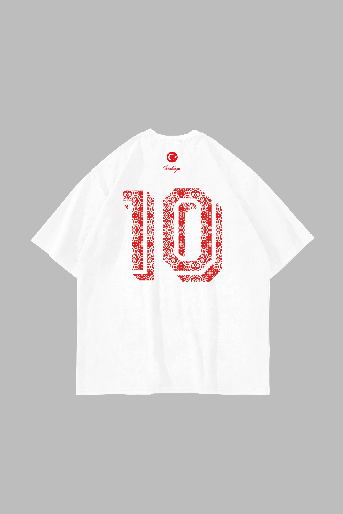 Sekizbiraltı Türkiye VV2 Baskılı Oversize Unisex Beyaz Tshirt - Fiyatı