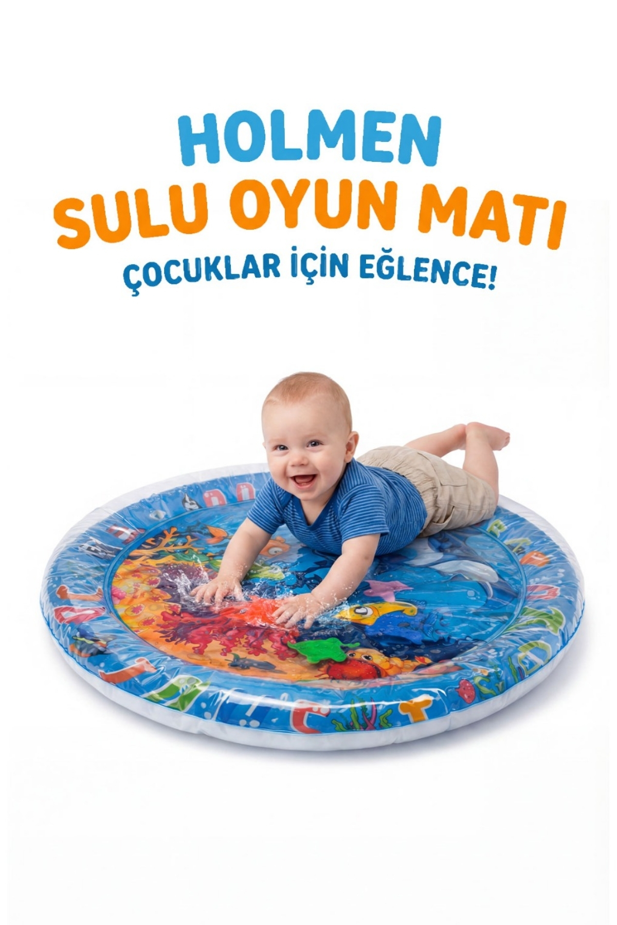 Inflatable Water Play Mat Round Tummy Time(with Test Report)