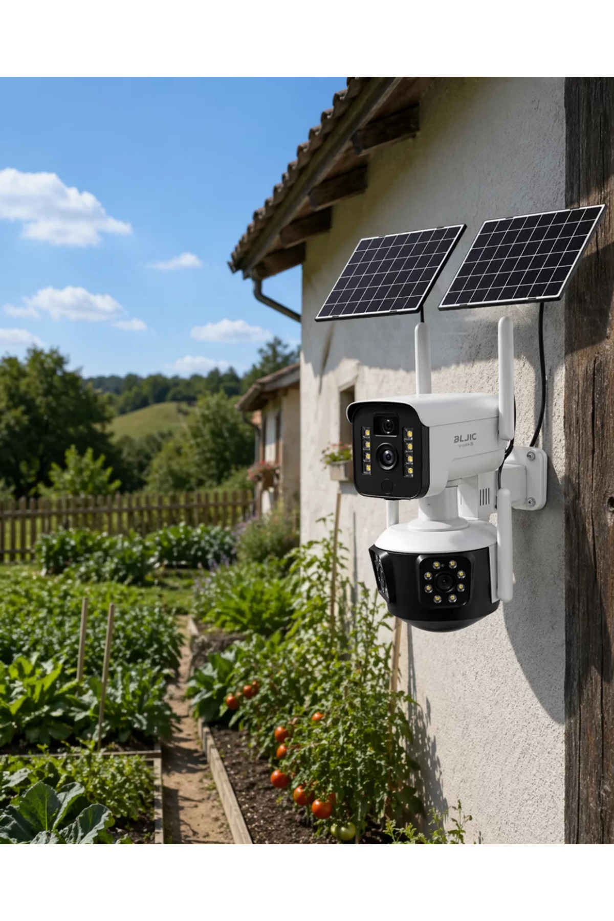 Güneş Enerjili Arıcı Kamerası 4G SIM Kartlı 9MP Üç Lens Yayla Güvenlik Kamerası 2 Yıl Garantili