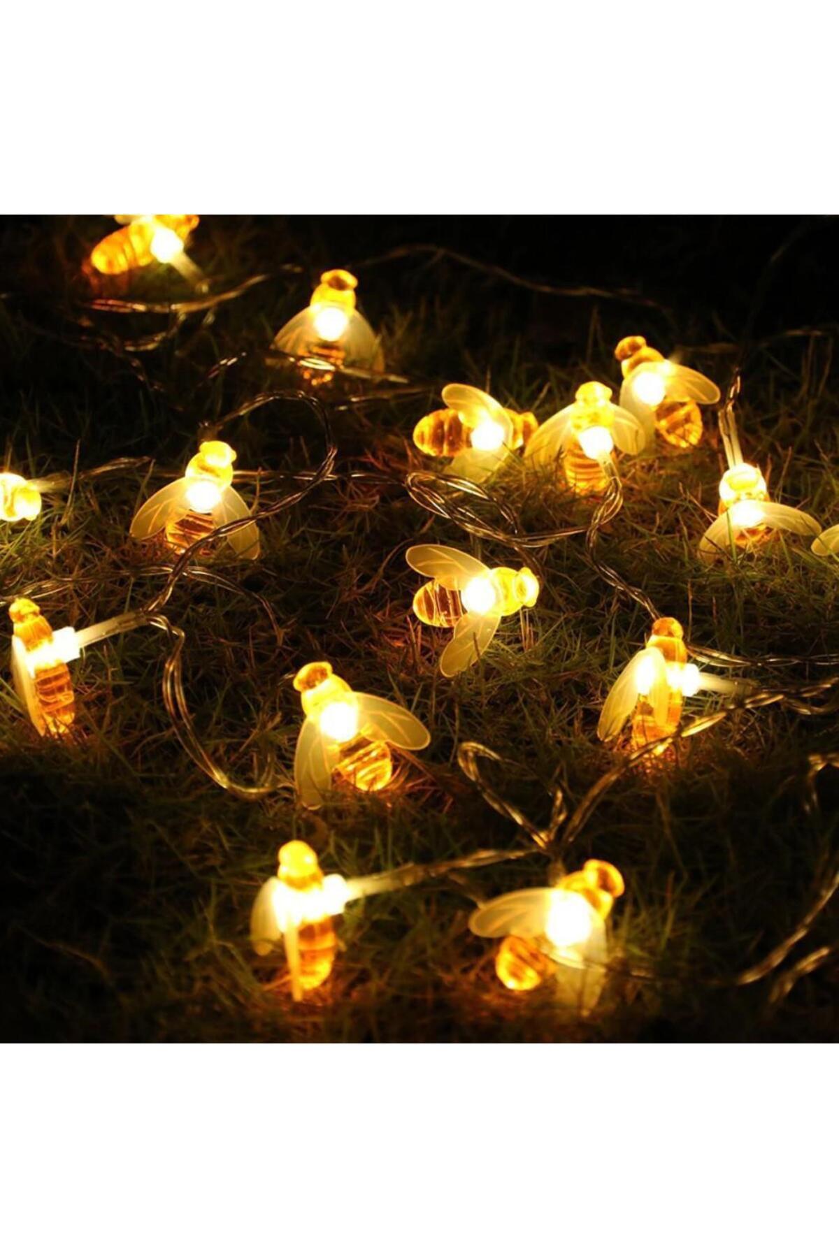HONEY BEE SOLAR POWERED BEE GARDEN LIGHTING DECORATIVE ORNAMENT 30 led