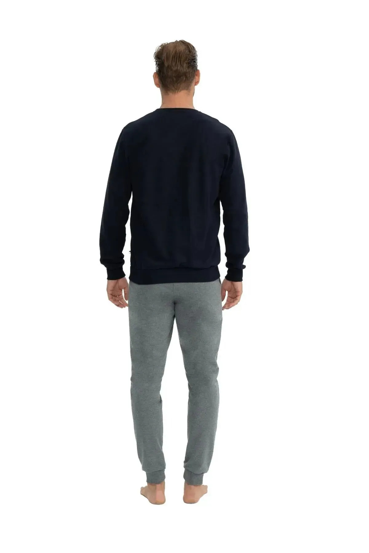 ست پیژامه و لباس خواب مردانه یقه گرد | یو اس پولو U.S. Polo Assn. 1081794 TR - تصویر 3