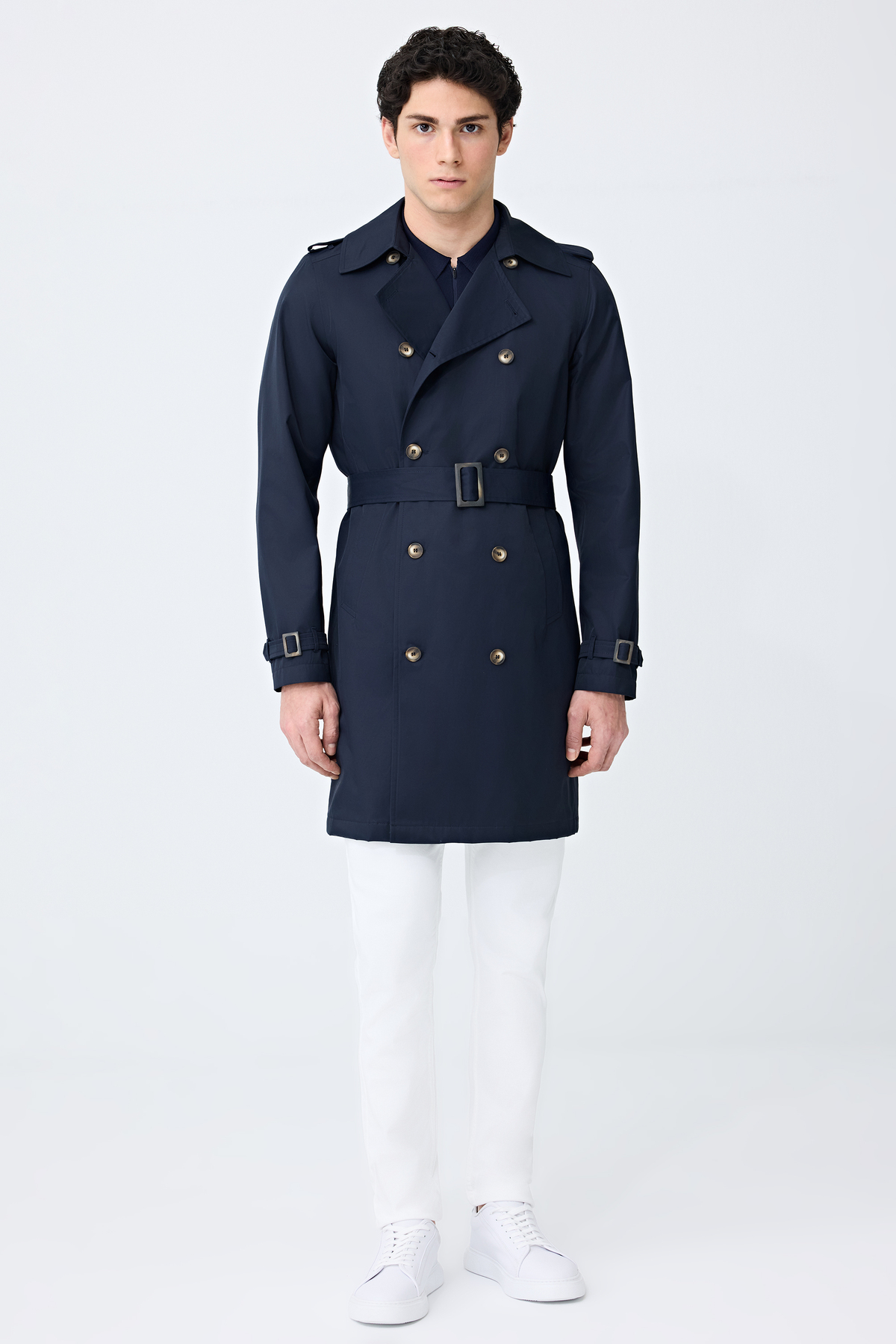Tween Slim Fit Lacivert Pardösü/Trenckot