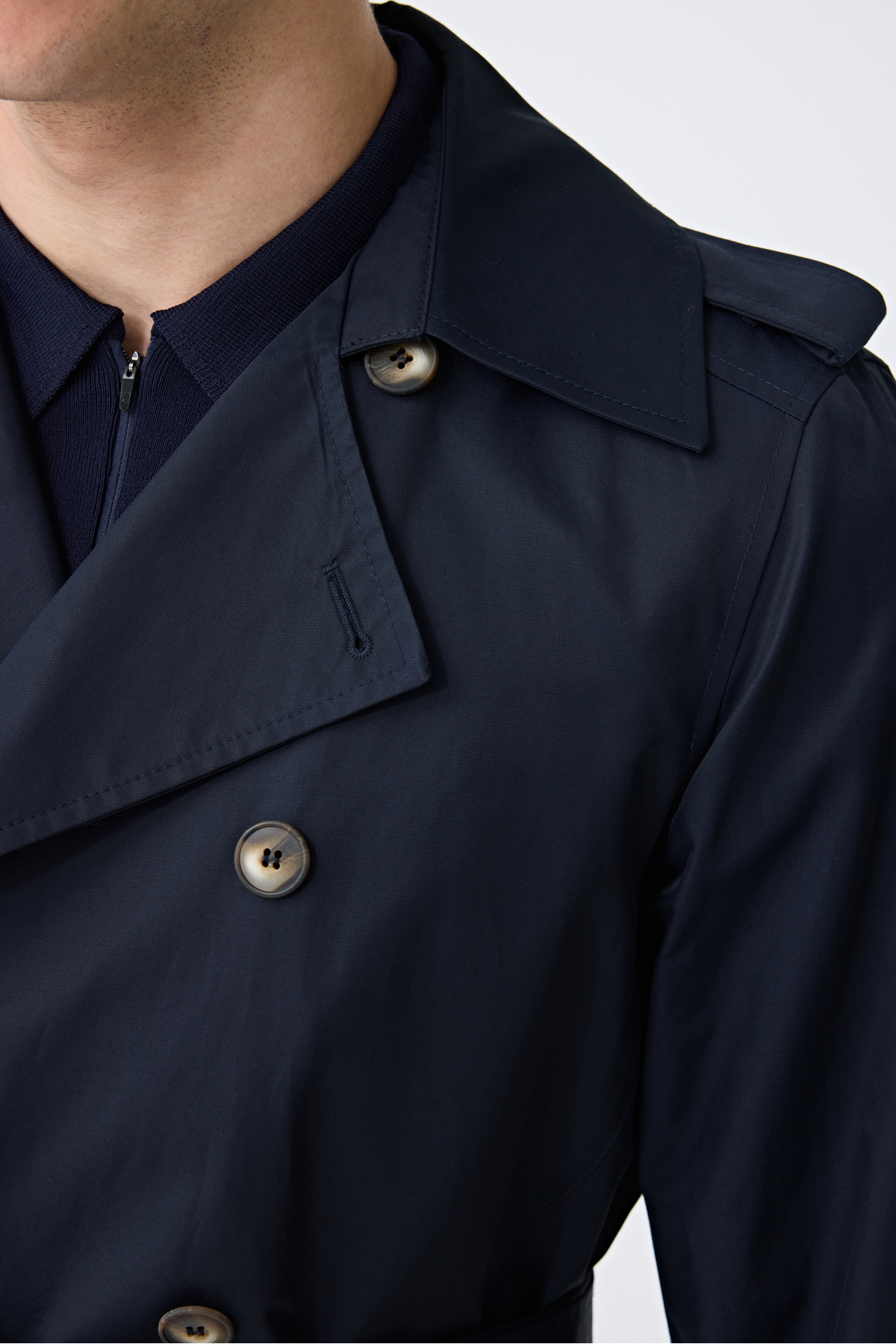 Tween Slim Fit Lacivert Pardösü/Trenckot görsel 8