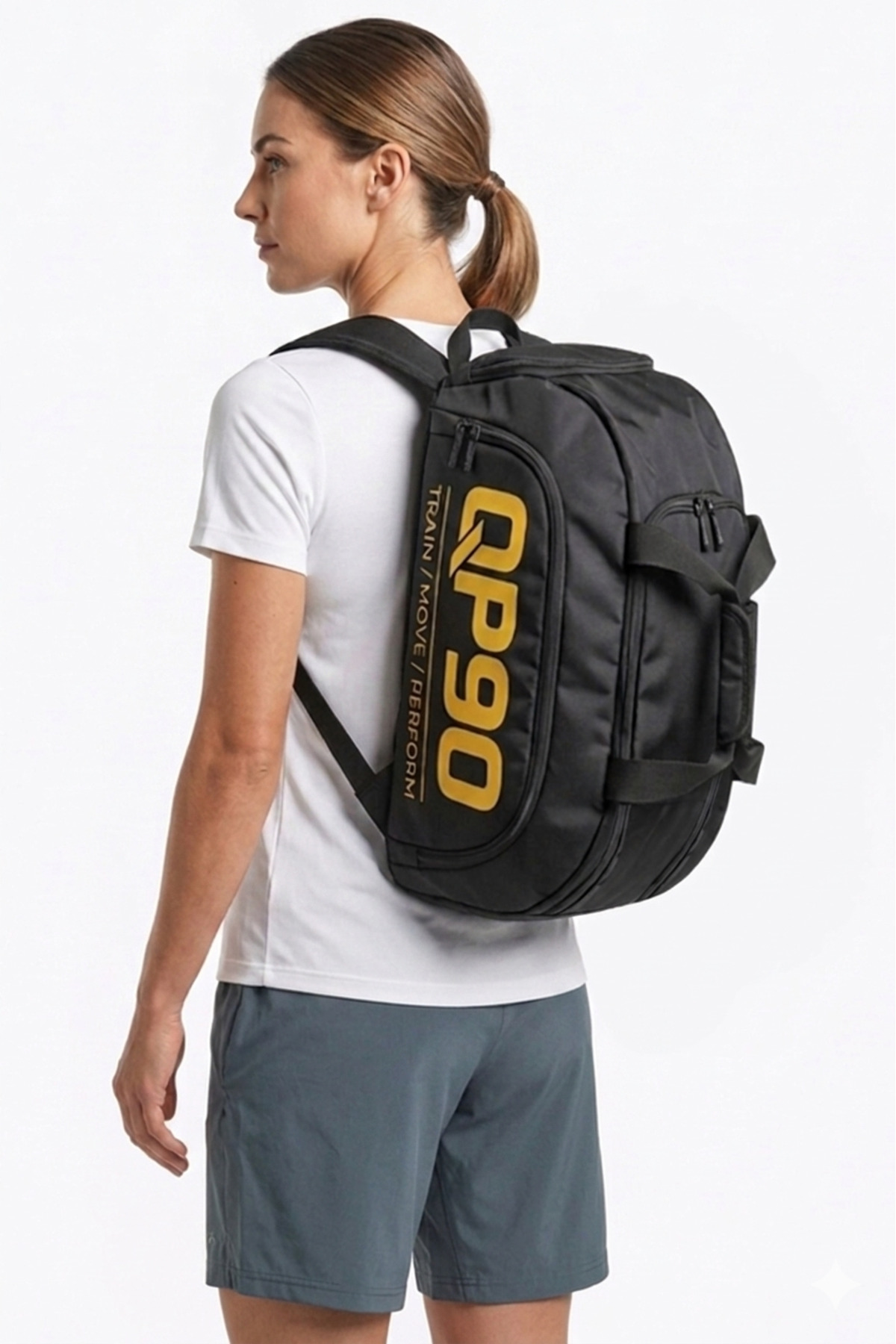 NEMACH Ayakkabı Bölmeli Spor Çantası Medium Unisex Sırt Çantasına Dönüşen Gym Fitness Seyahat El Çantası görsel 4
