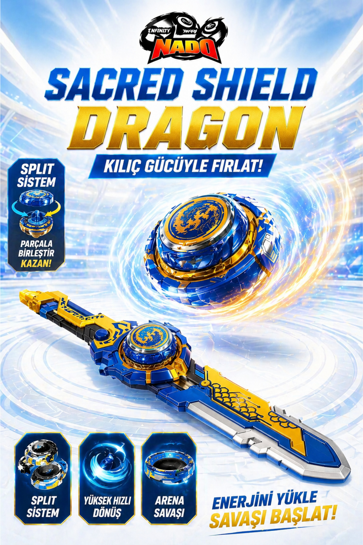 YILDIRIM OYUNCAK Infinity Nado Flaming Wind Dragon Tiger – Kılıçlı