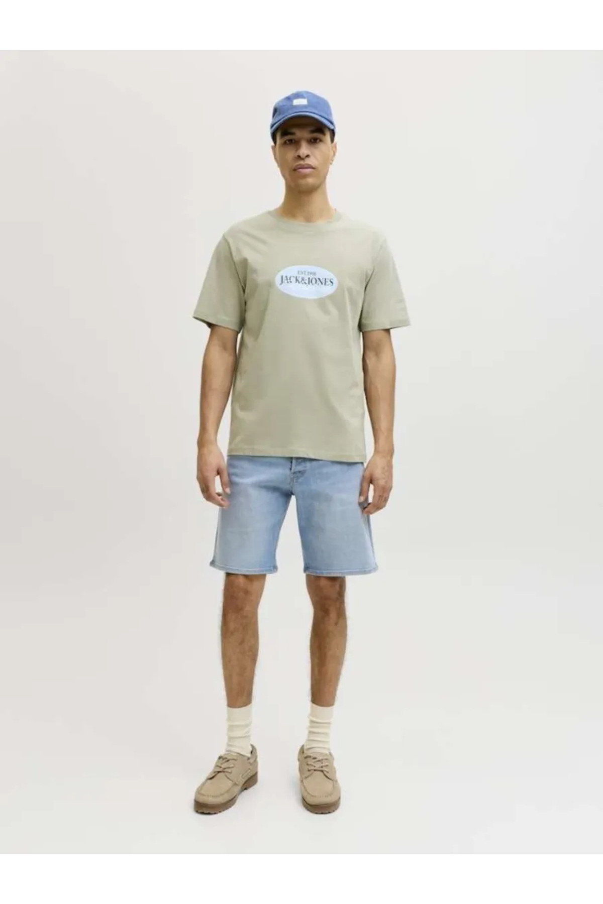 شلوارک مردانه جین و کتان Jjirick JjoriOriginal مدل 999، کد 12290839 جک اند جونز شلوارک برمودا Jack & Jones