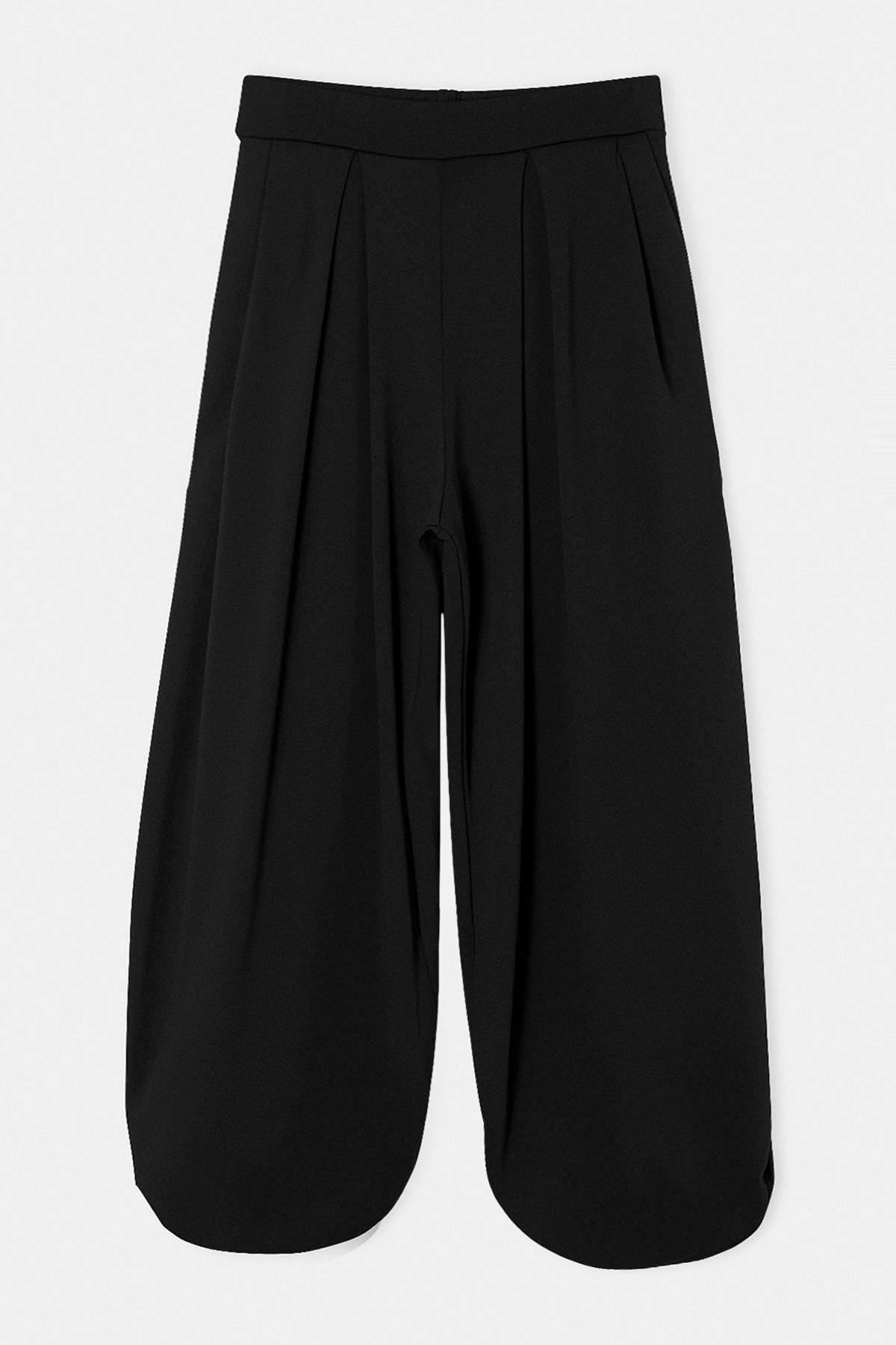 Drop by Trendyolmilla Siyah Pileli Şalvar Pantolon TDRSS26PL00030
