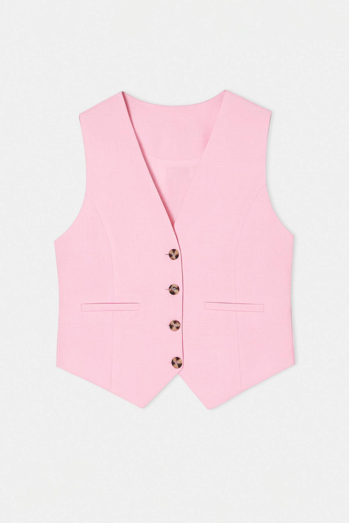 Drop by Trendyolmilla Pembe Pamuklu Belden Ayarlı Yelek TDRSS26YE00002