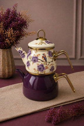 PR HOME Fiorella Mini Model Emaye Çaydanlık