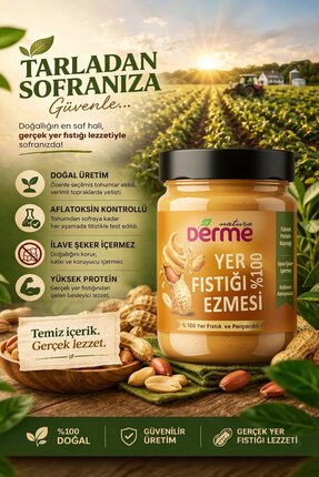 Derme %100 Katkısız Yer Fıstığı Ezmesi 350 gr.