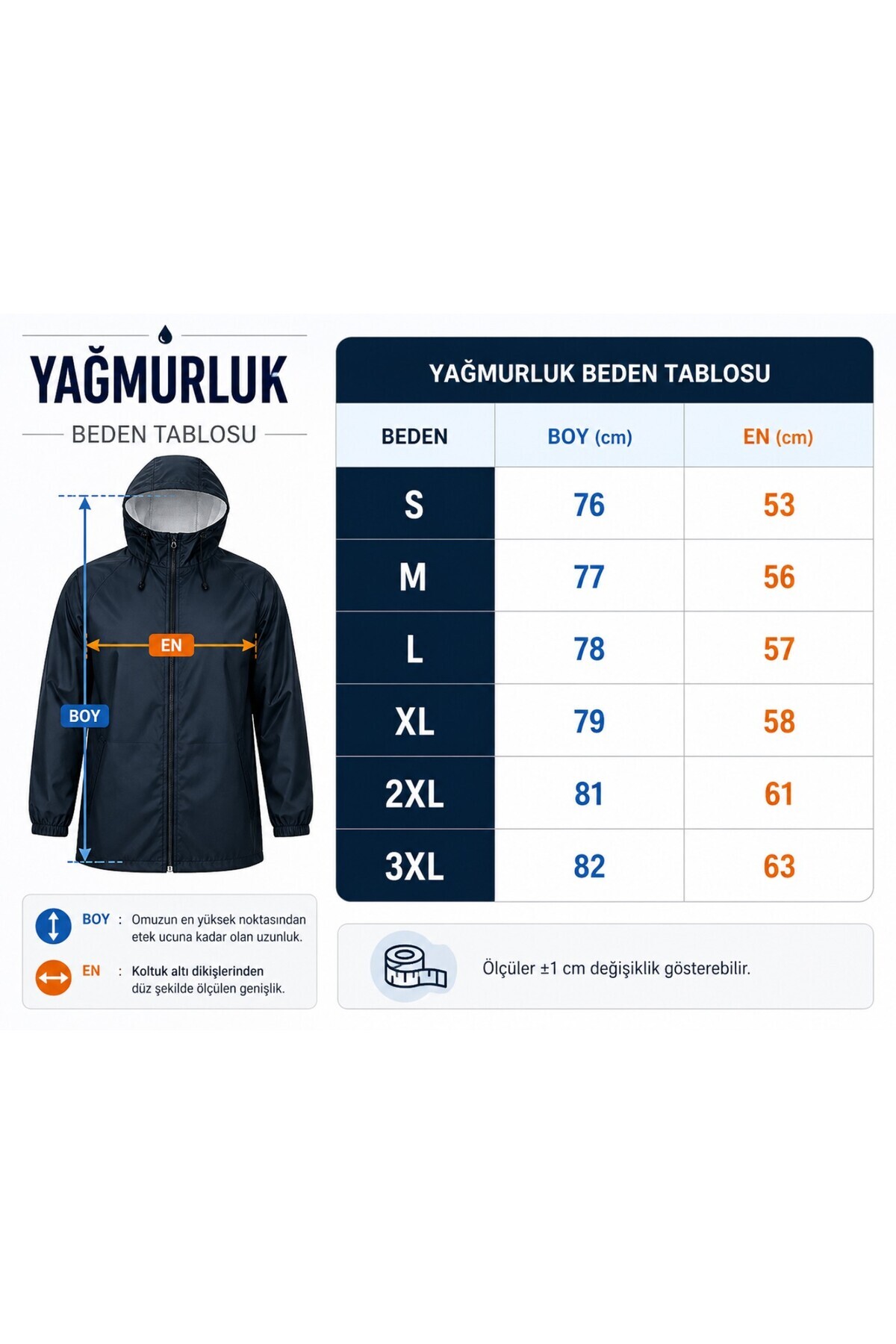 Sınwear Erkek Lacivert Kapüşonlu Su Geçirmez Hafif Mont, Günlük & Spor Şık Rüzgarlık görsel 5